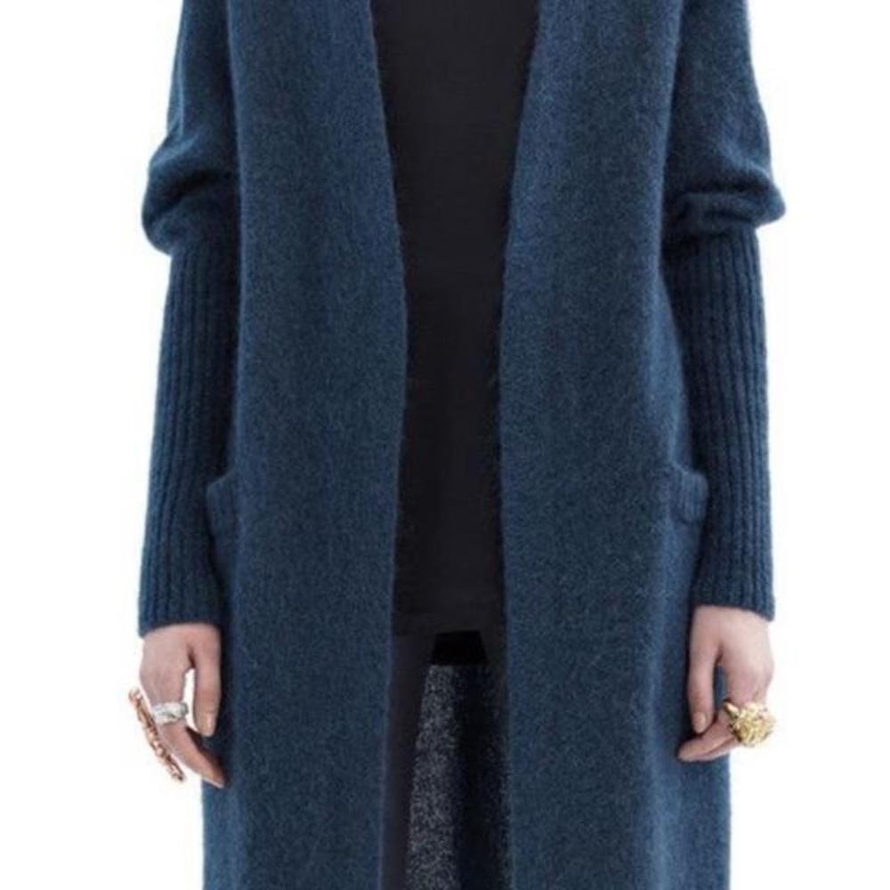 Acne Studios Raya Deep Blue Mohair Cardigan